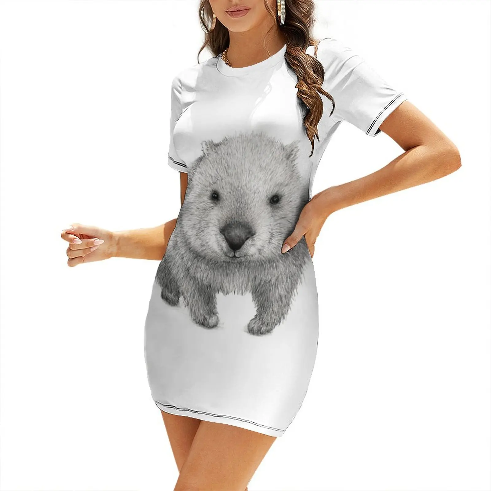 Summer Clothing Australia - Wombat Australia Short-Sleeved Dress women's clothing