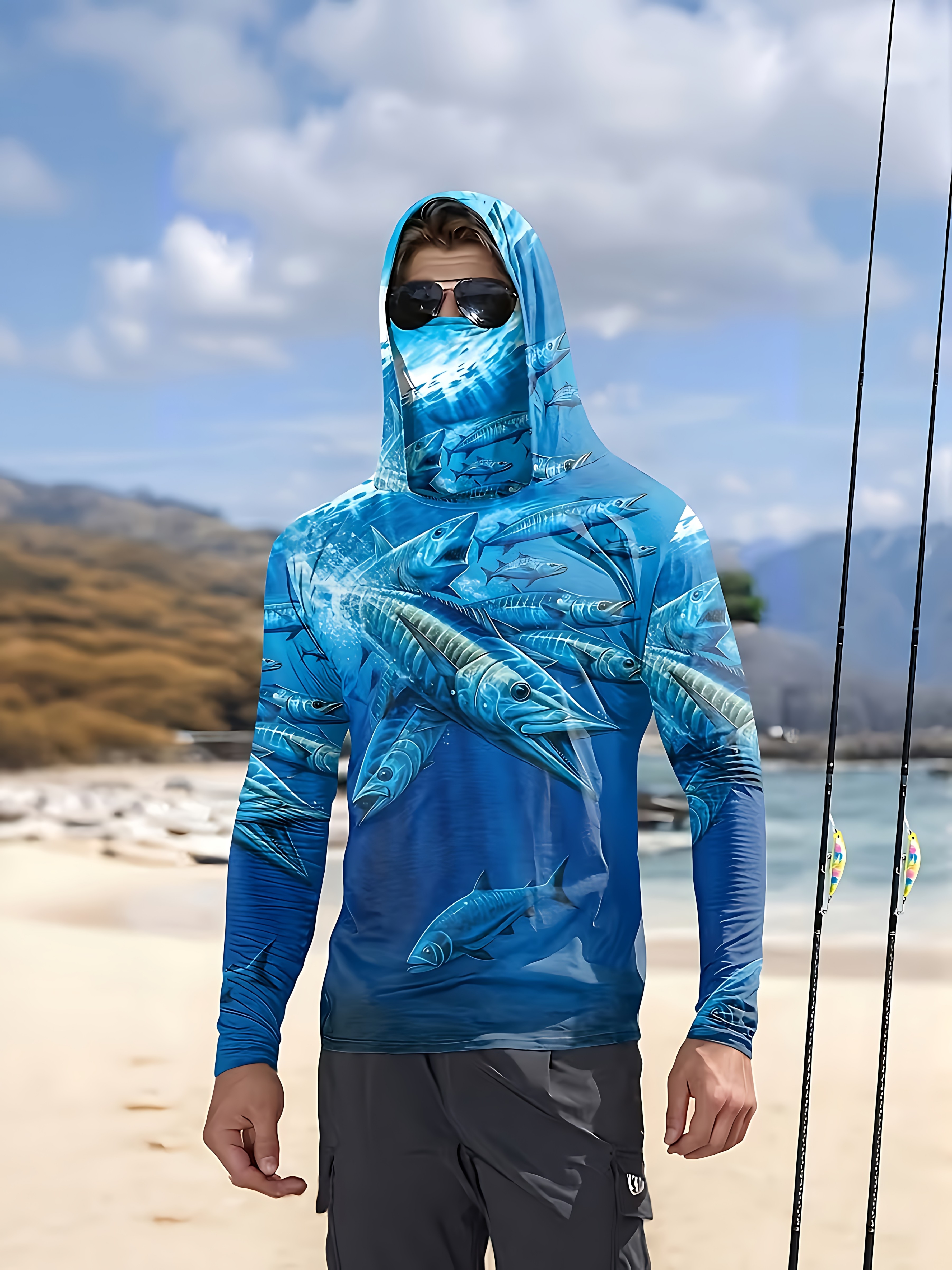 Summer Clothing Trend - Fishing Shirt Hooded Men Fishing Clothes