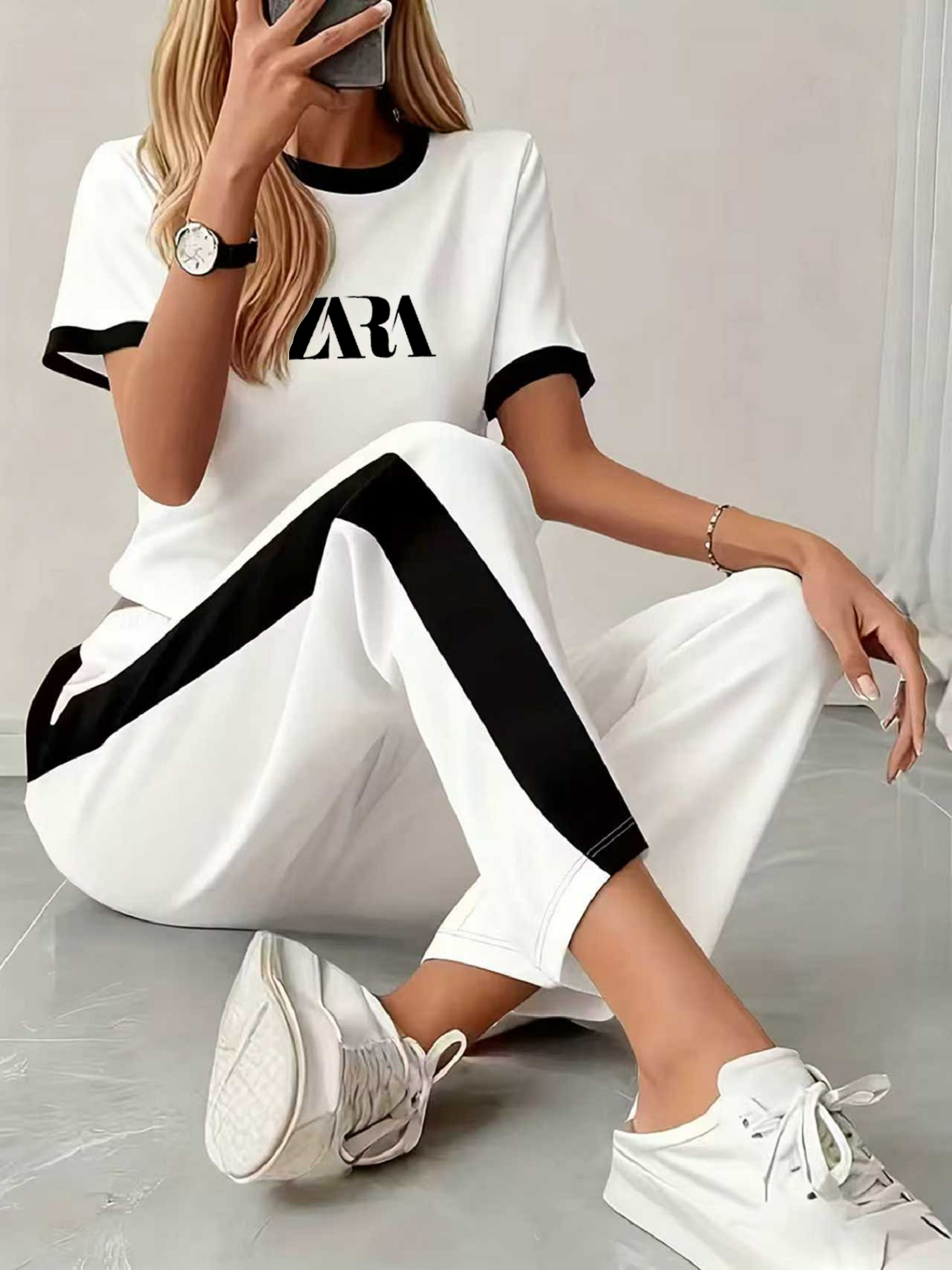 Zara Summer Clothing For Women - Spring and Summer White Zara Letter-Print