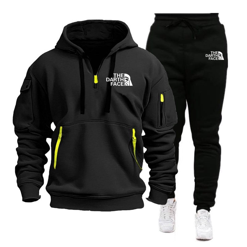 Summer Clothing Trend - Men's hooded sports shirt set featuring