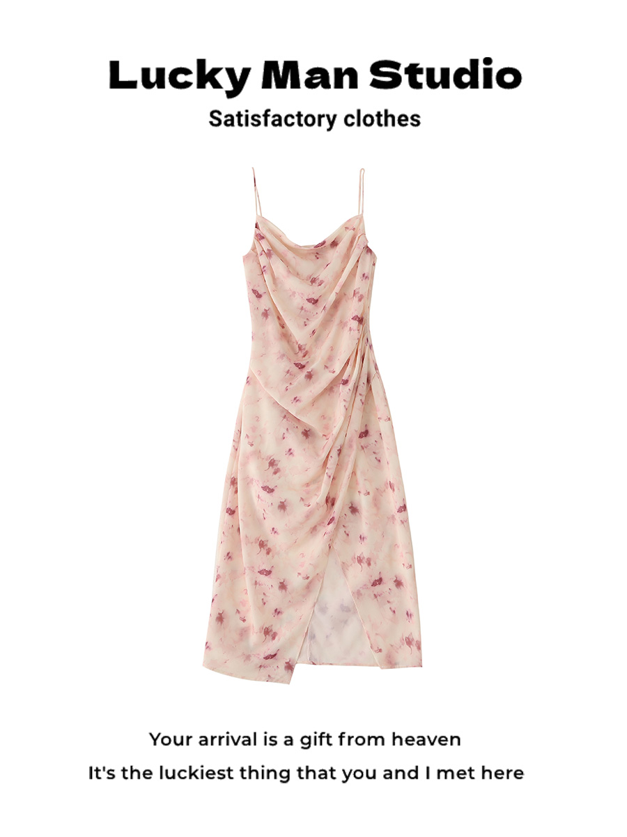 Sundress Midi Floral - Elegant Floral Print Midi Sundress Women's