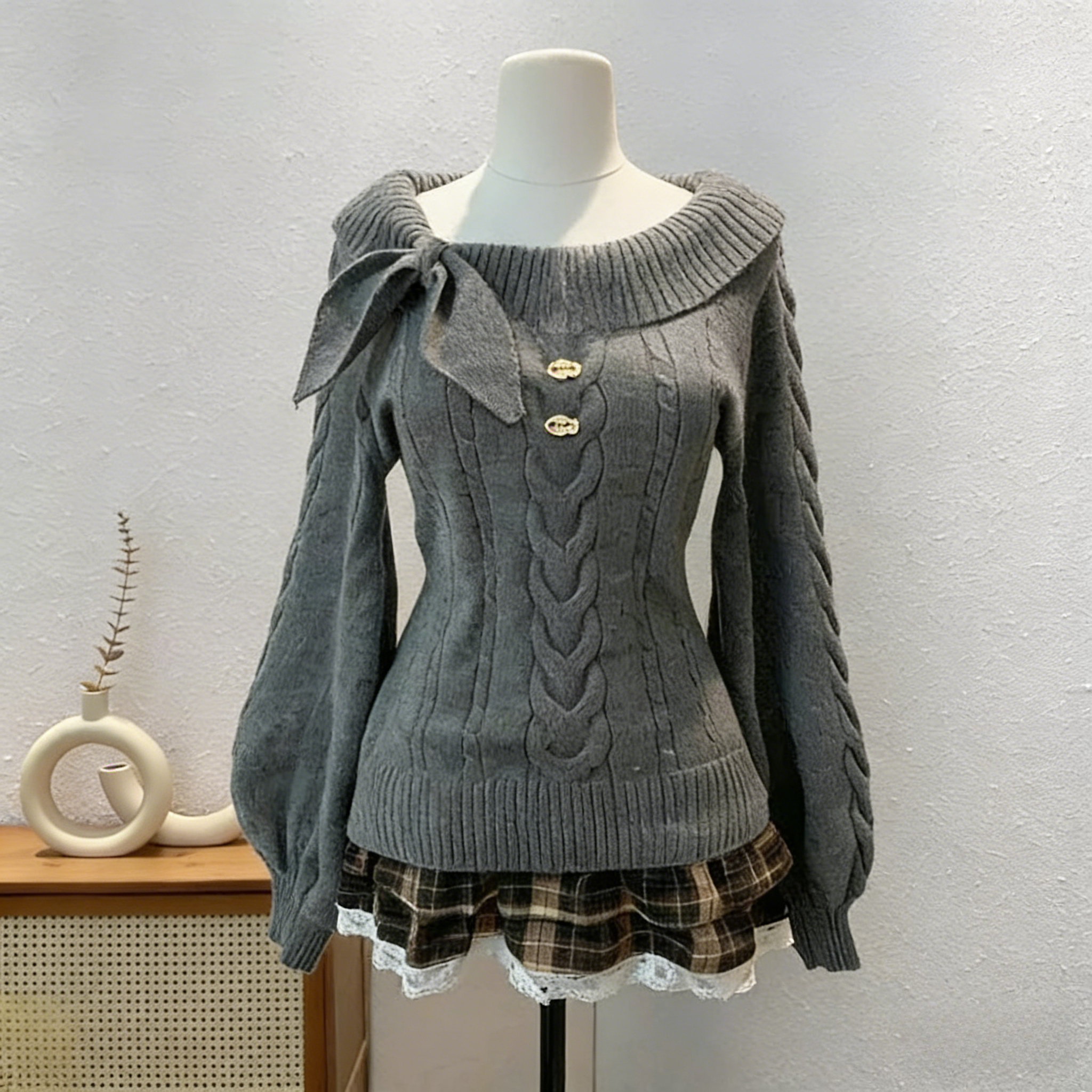 Y2K Korean Sweaters Turn-Down  - Summer Jumper Clothing recension och pris