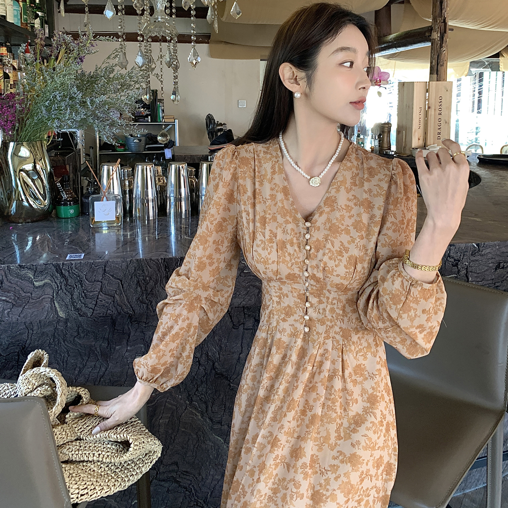 Women's Vintage Long Floral Dr - Sundress Midi Floral recension och pris