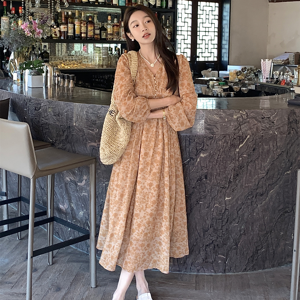 Women's Vintage Long Floral Dr - Sundress Midi Floral recension och pris