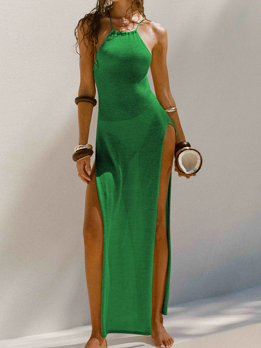 Sexy High Slit Crochet Knitted - Sarong Pareo Wrap recension och pris