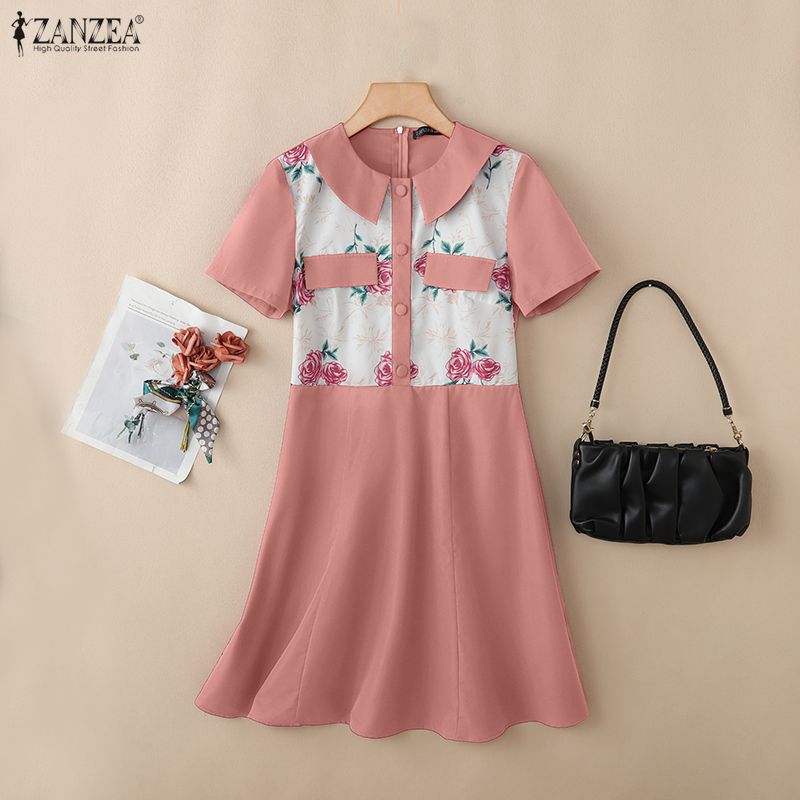 2026 ZANZEA Women Summer Sundr - Sundress Midi Floral recension och pris