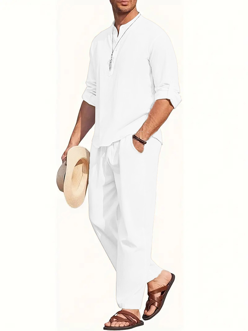 Men's White Linen Suit Set Lon - Summer Clothing Trend recension och pris