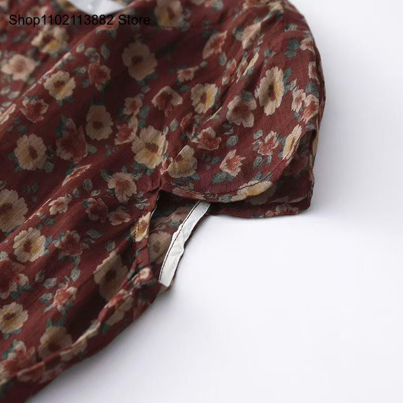 Summer Short Sleeve Drawstring - Sundress Midi Floral recension och pris