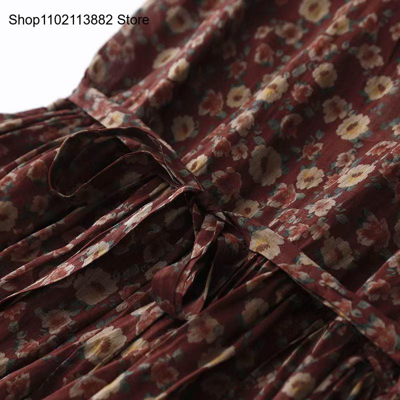 Summer Short Sleeve Drawstring - Sundress Midi Floral recension och pris