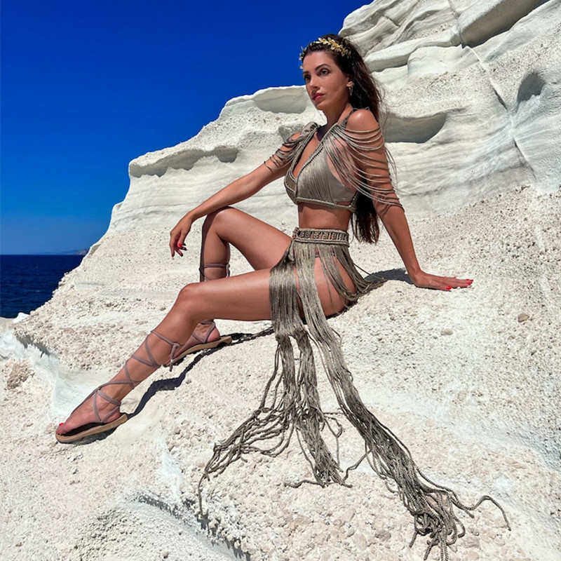 Handmade Knitted Crochet Women - Sarong Pareo Wrap recension och pris