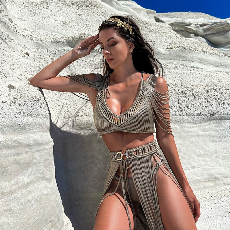 Handmade Knitted Crochet Women - Sarong Pareo Wrap recension och pris